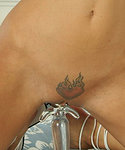 Sexy tattooed Liliane and her dildo